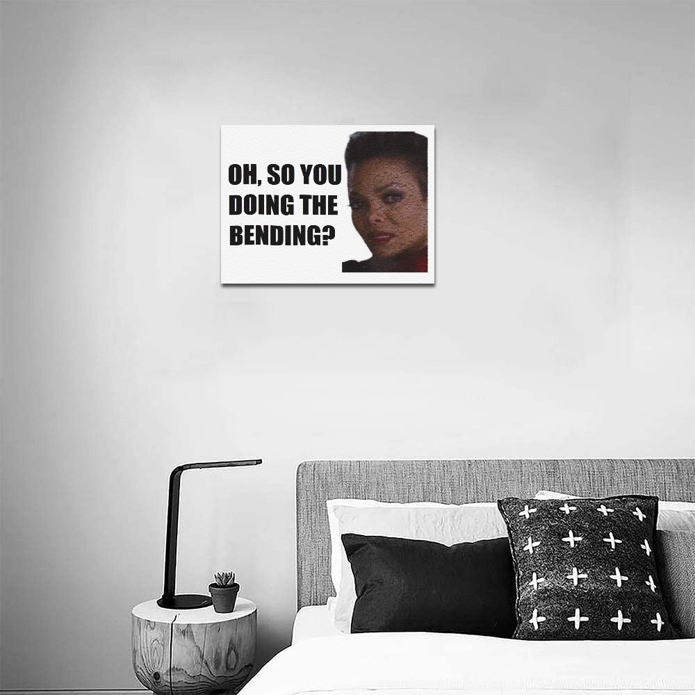 Oh, So You Doing The Bending Cracked Framed Canvas Print