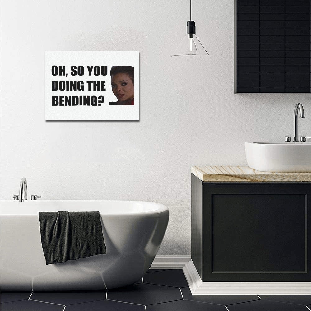 Oh, So You Doing The Bending? 14x11 Inch Frame Canvas Print