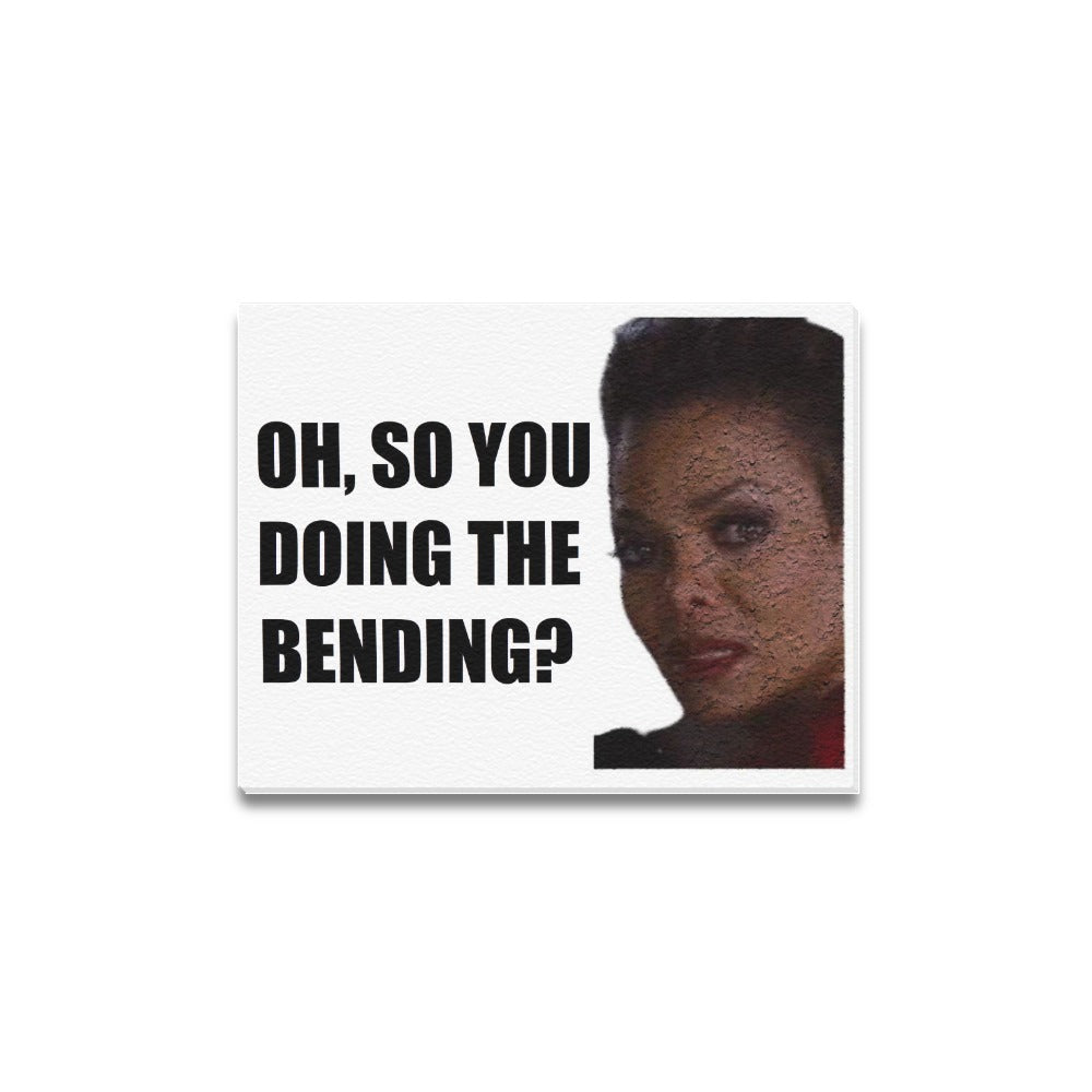 Oh, So You Doing The Bending Cracked Framed Canvas Print