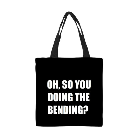 Oh, So You Doing The Bending? Small Canvas Tote Bag